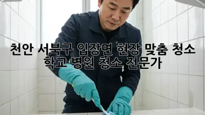 천안 서북구 입장면 현장 맞춤 청소: 학교, 병원 청소 전문가